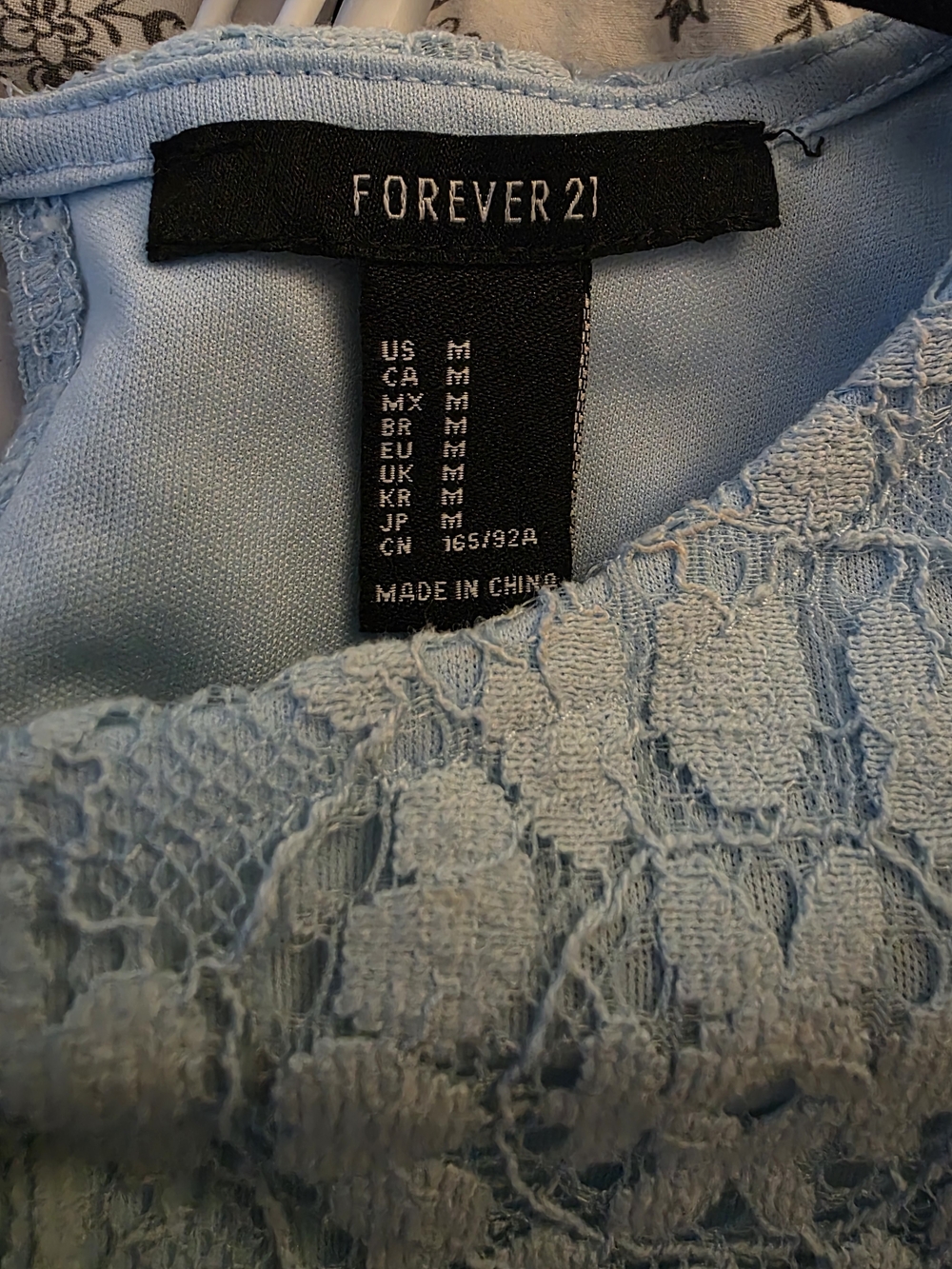 Forever 21 Light Blue Lace Sleeveless Shift Dress - Picture 3 of 3